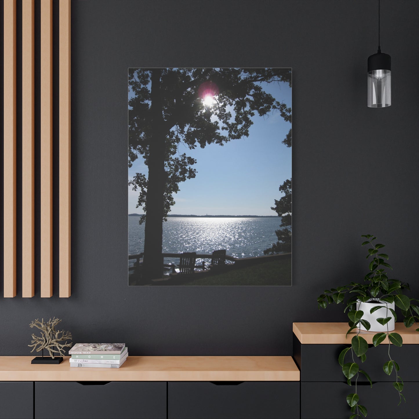Canvas Wall Art - Lakeshore Sunny Day