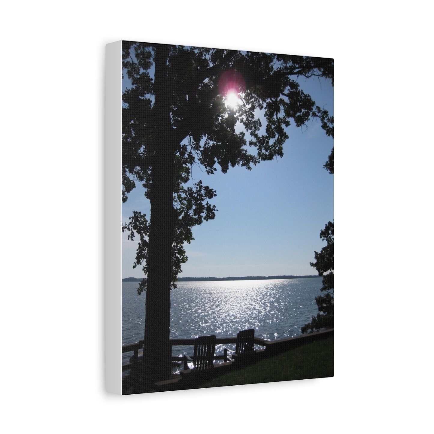 Canvas Wall Art - Lakeshore Sunny Day