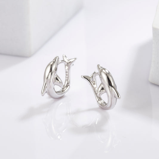 Dolphin 925 Sterling Silver Earrings