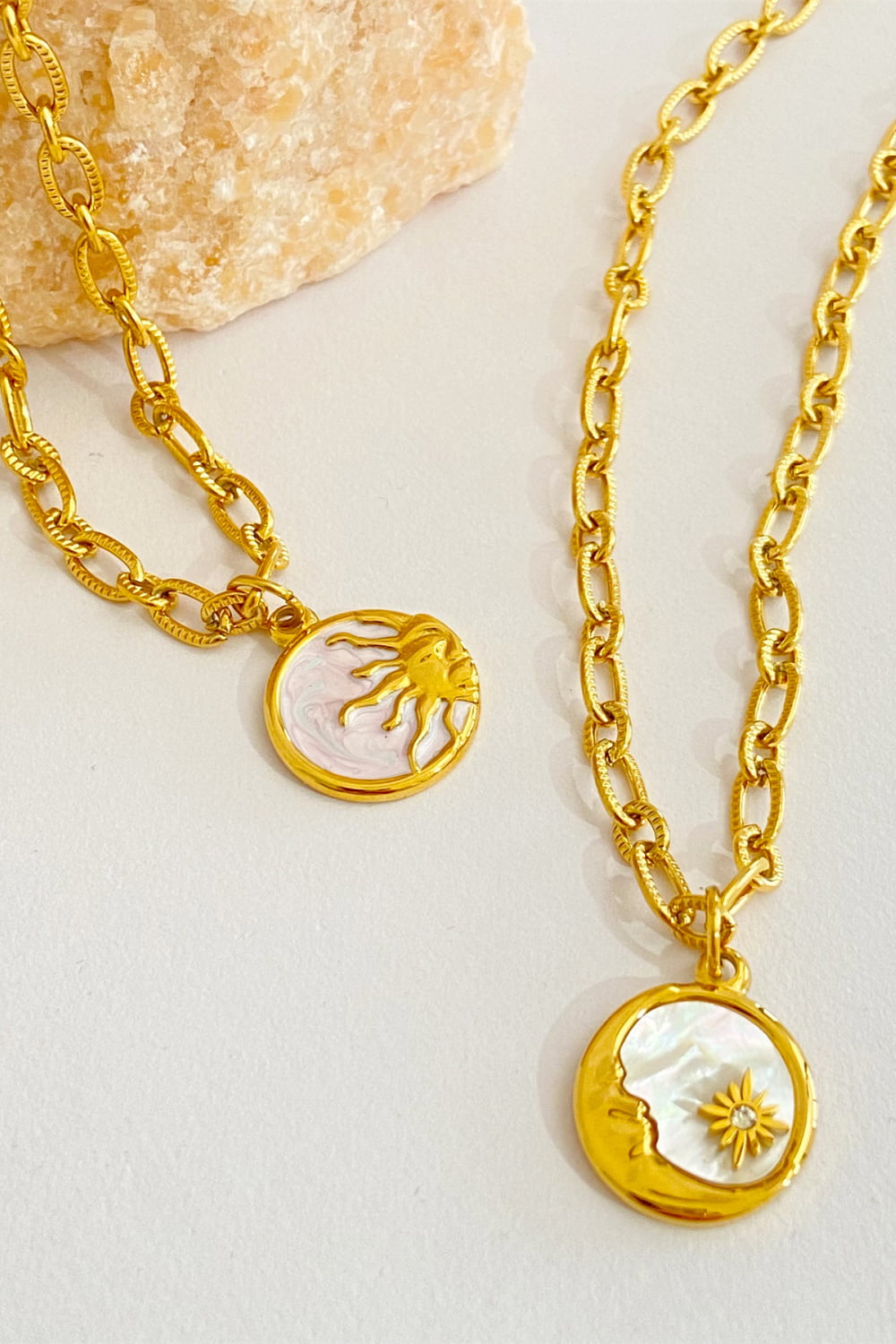 Sun and Moon Pendant Necklace