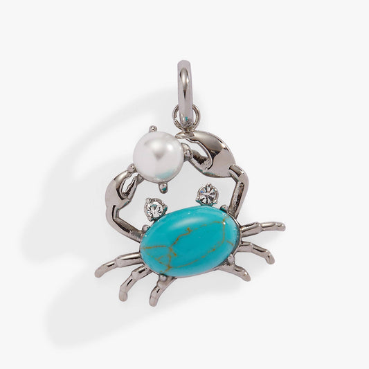 Crab Interchangeable Charm: Stainless Steel Silver