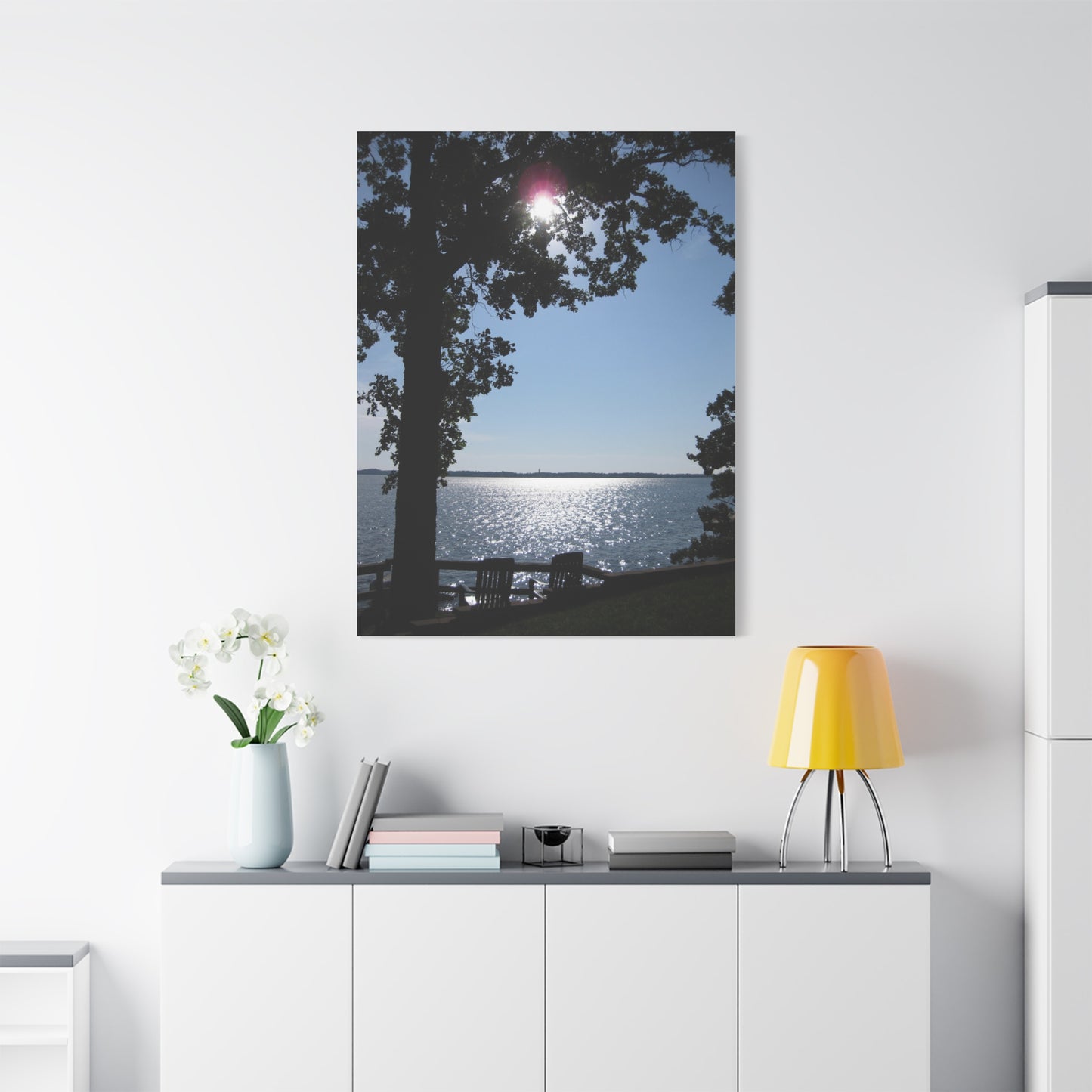 Canvas Wall Art - Lakeshore Sunny Day