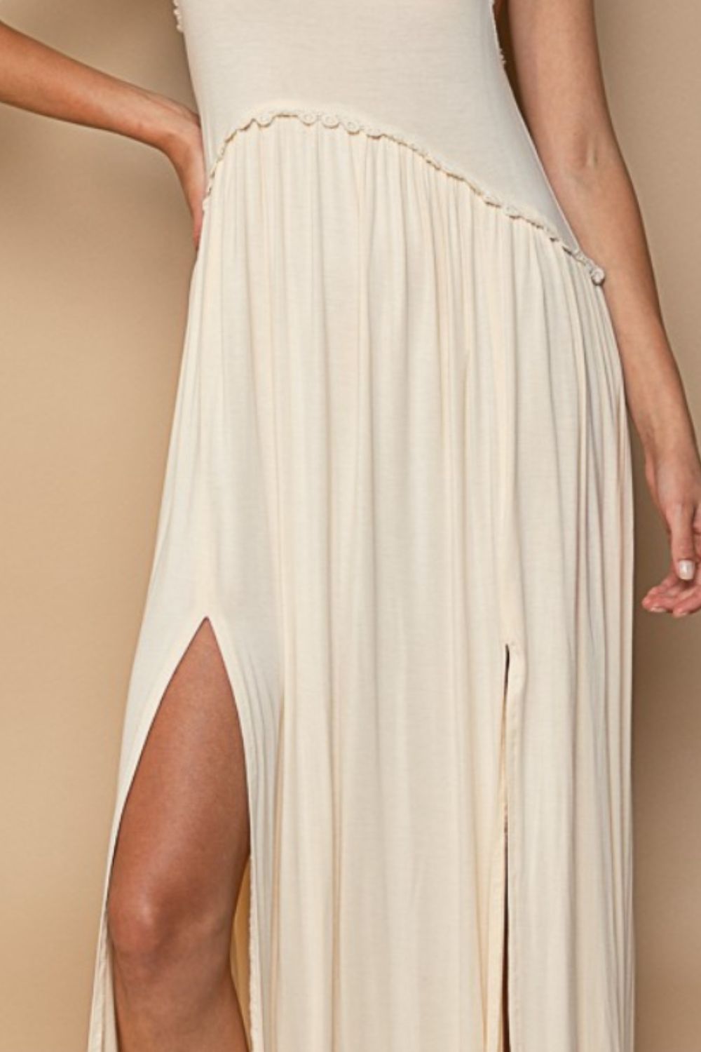 Sleeveless Maxi Dress with Back Zipper