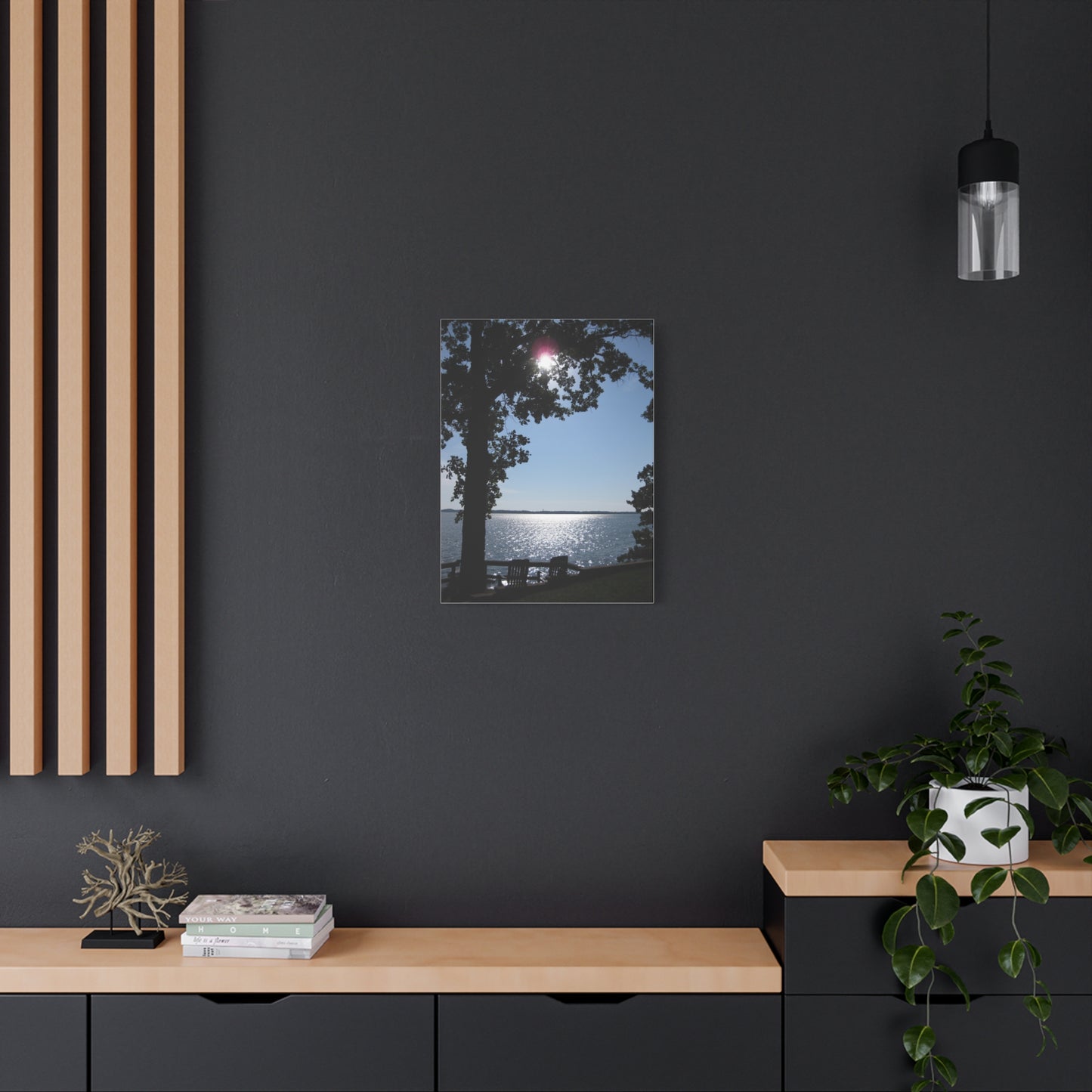 Canvas Wall Art - Lakeshore Sunny Day