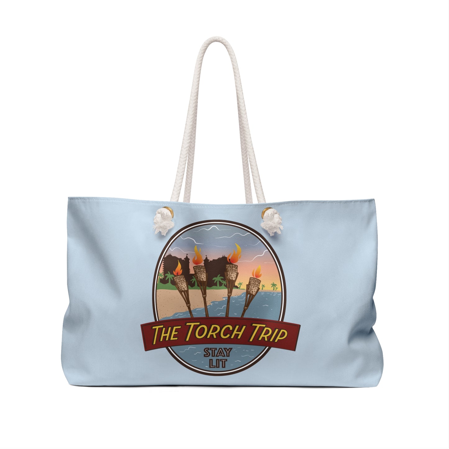 Weekender Bag — The Torch Trip Stay Lit Printed Travel Tote