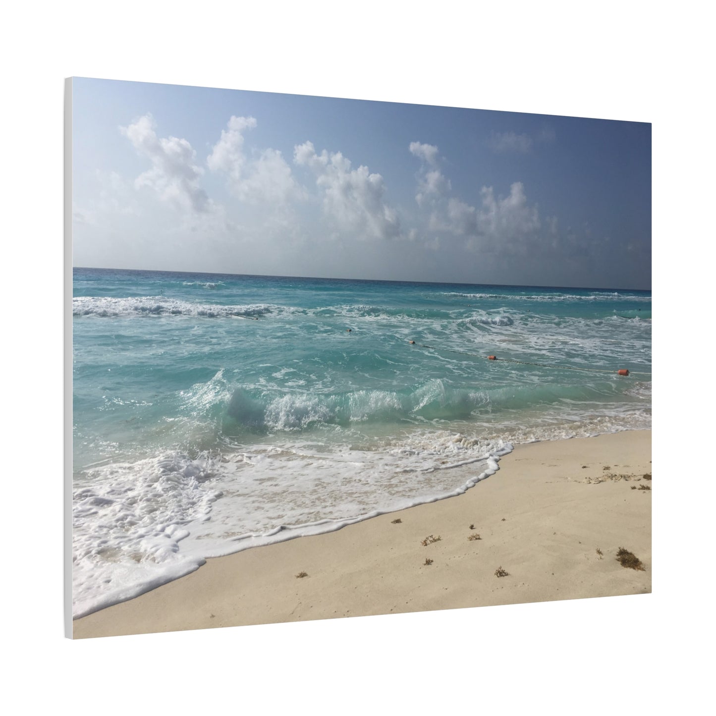 Canvas Wall Art - Beach Waves Blues Design