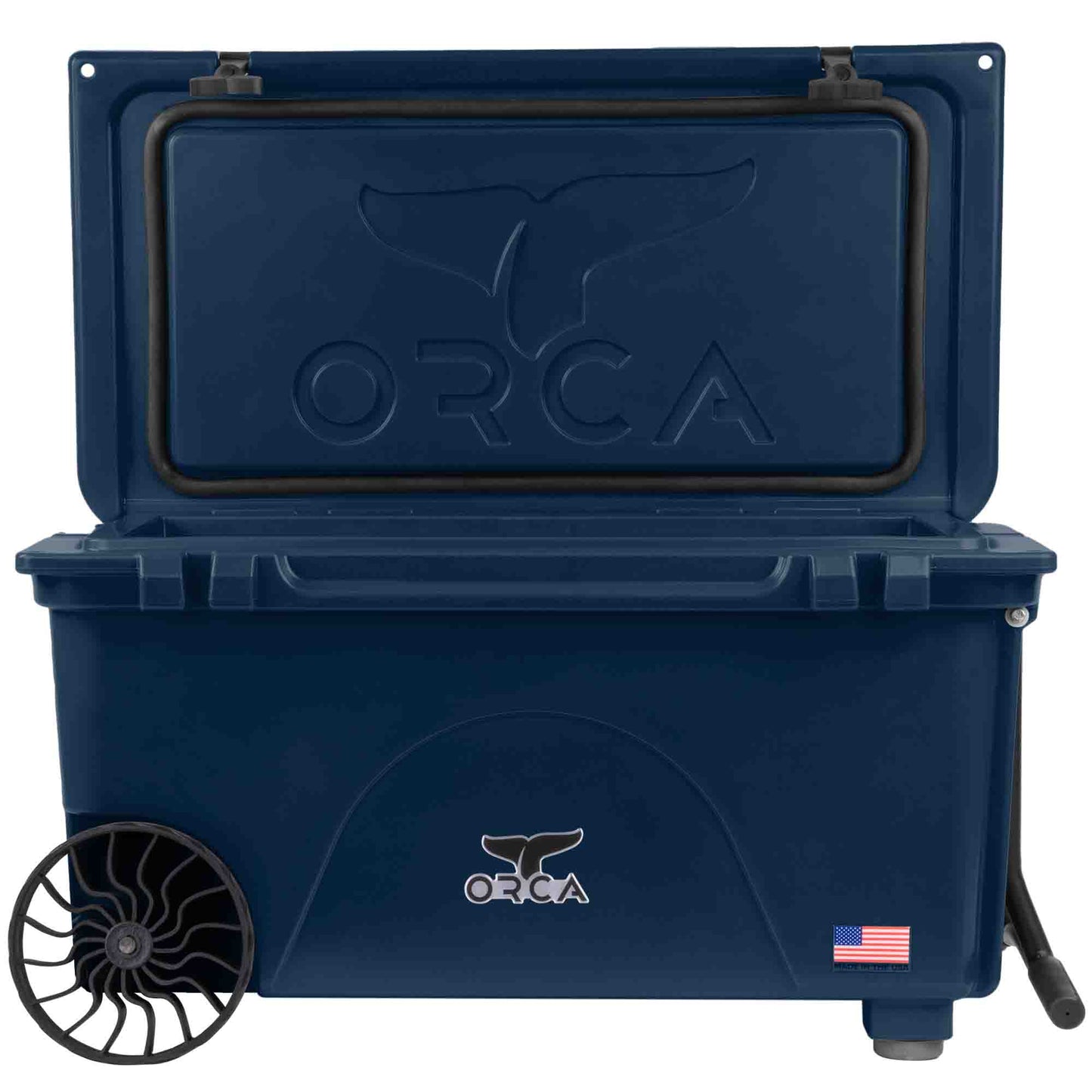 65 Quart Wheeled Cooler-Navy