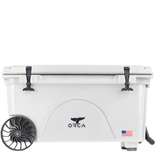 65 Quart Wheeled Cooler-White