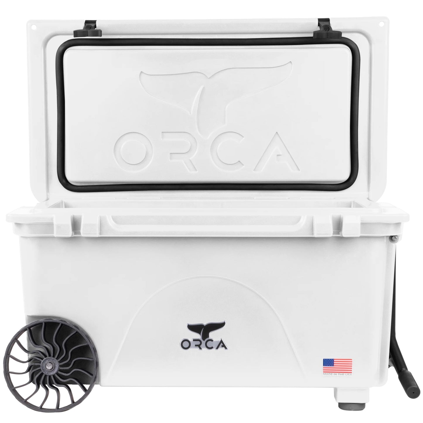 65 Quart Wheeled Cooler-White