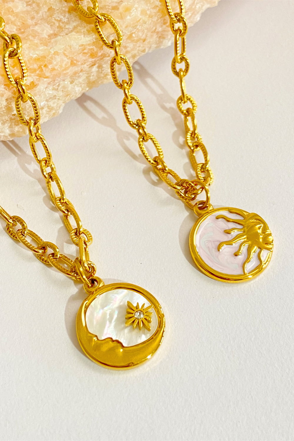 Sun and Moon Pendant Necklace