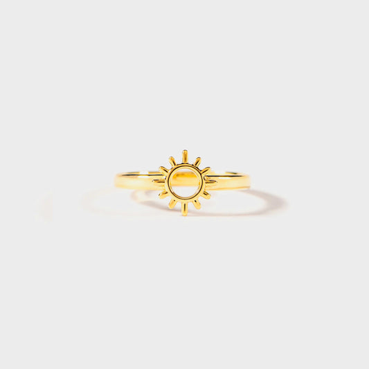 Sun 18K Gold-Plated Ring